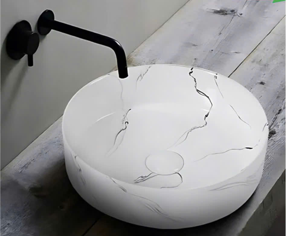 Chậu lavabo đặt bàn tròn Rangos RG-DE8004